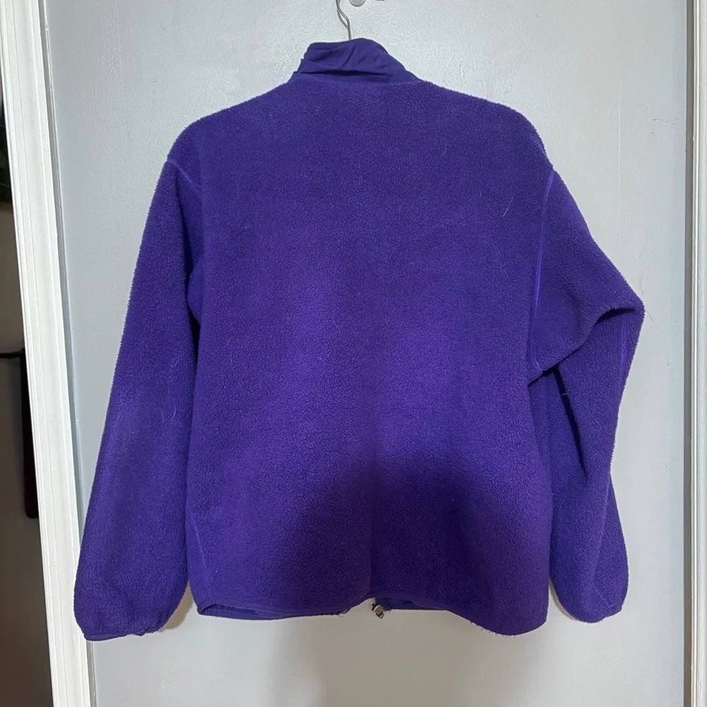 VTG 90s 1991 Patagonia Purple Full Zip USA Made Outdoor Fleece Jacket Mens Large - Picture 5 of 7
